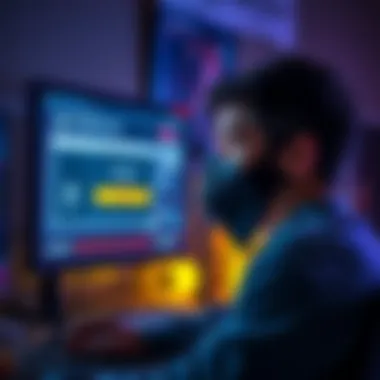 MetaMask Swap Warning A person looking worried while staring at a computer screen showing MetaMask swap interface and losing funds during an ETH to USDT transaction