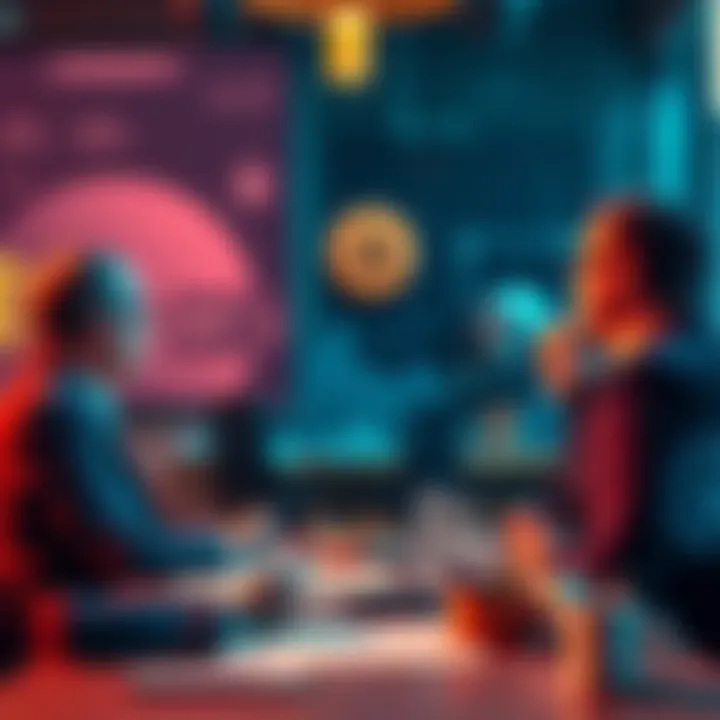 A focused meeting scene with Metaplanet's CEO explaining Bitcoin concepts to engaged shareholders