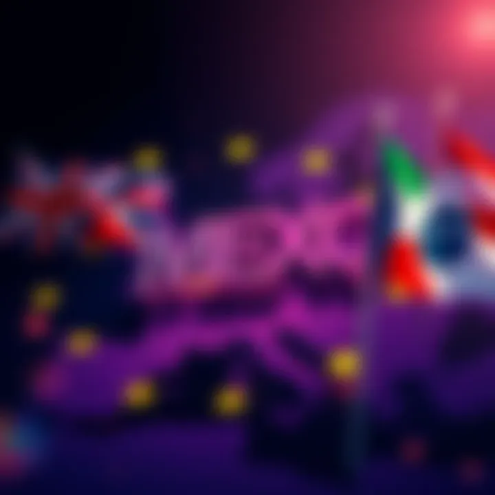 Graphic showing MEXC exchanging tax information with European countries, featuring flags and cryptocurrency symbols