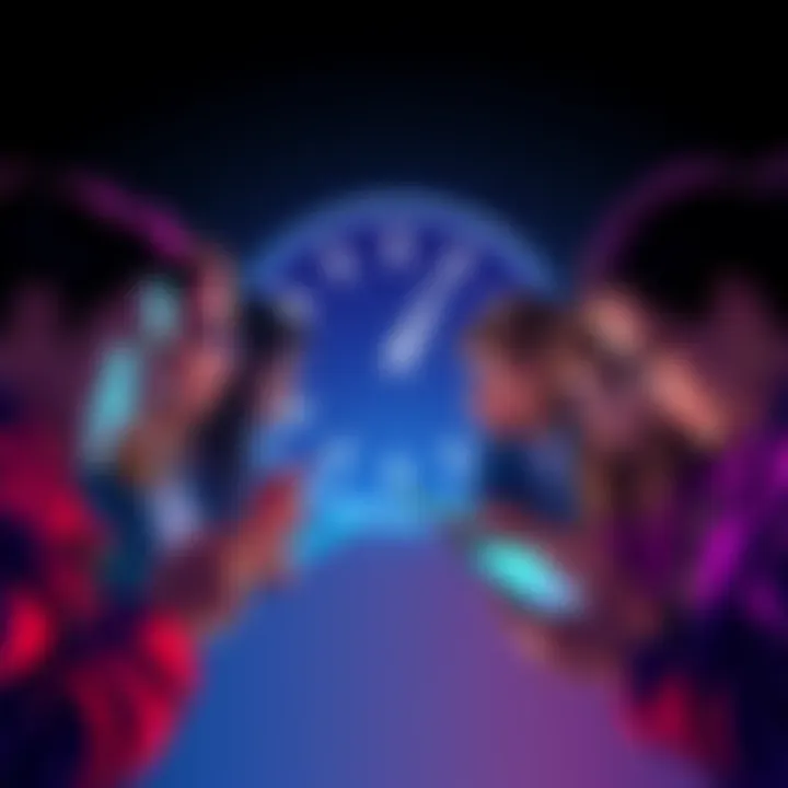 A group of concerned crypto users looking at their devices, with a clock symbol showing urgency in the background, representing the approaching MiCA deadline.
