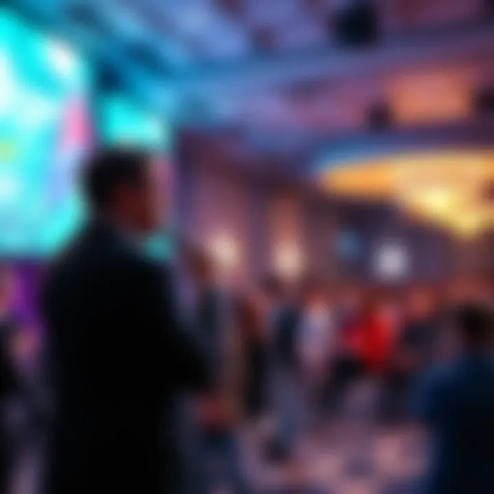 Michael Saylor discussing his views on MSTR with an audience, raising concerns about pyramid scheme allegations.