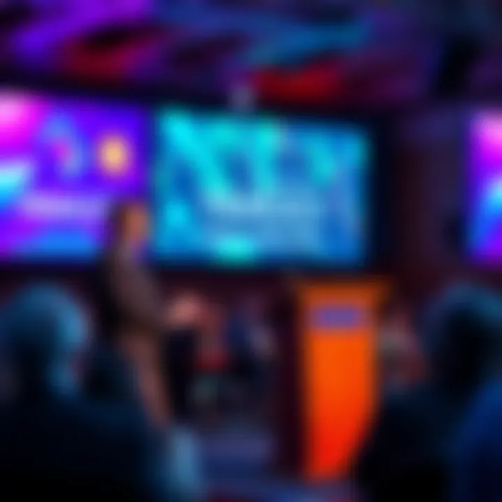 Michael Saylor at a podium, addressing an audience about digital assets and short sellers