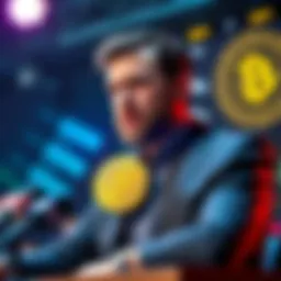 Michael Saylor at a press conference discussing his recent Bitcoin sale amidst a market downturn