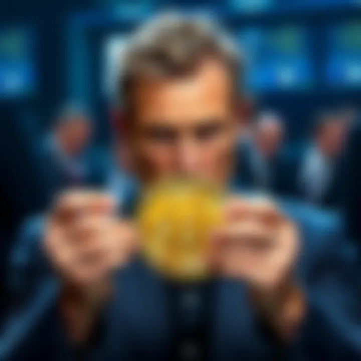 Michael Saylor Selling Bitcoin Michael Saylor, a prominent figure in cryptocurrency, holds Bitcoin while showing a conflicted expression, symbolizing his recent decision to sell.