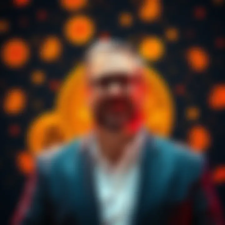 Michael Saylor stands with a backdrop of Bitcoin symbols as he announces the purchase of 35,000 BTC worth $2.5 billion, highlighting concerns over market manipulation.