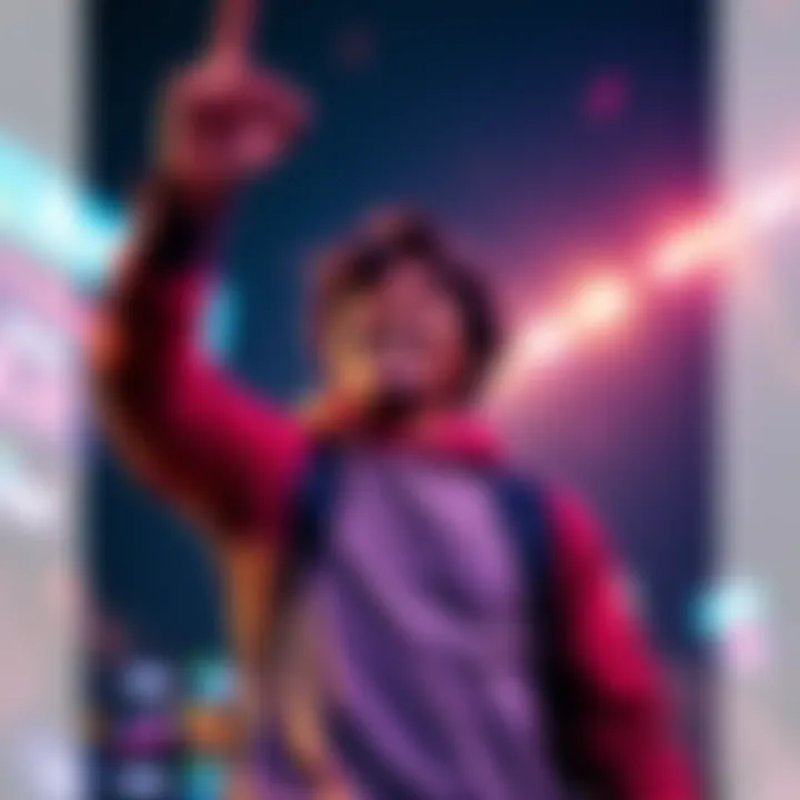 Person celebrating reaching 42069 attempts towards their goal, looking excited and determined