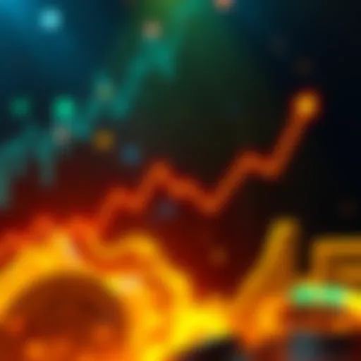 A line graph showing the potential rise of Mina token price with upward trends marked, symbolizing hopes for a $1 value by January 2026.