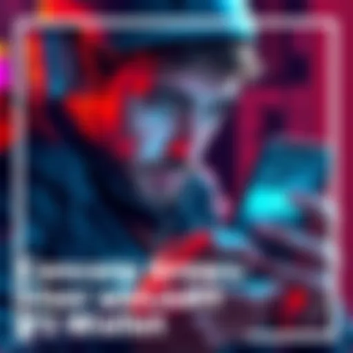A long-time miner looking at their smartphone, showing a mining app with an alert about issues in their PI wallet, looking concerned