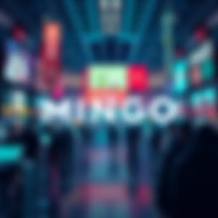 A modern logo representing the MINGO Marketplace, symbolizing digital trading and commerce