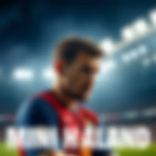 A football player contemplating whether to stay on the team or leave, looking thoughtful on the field.