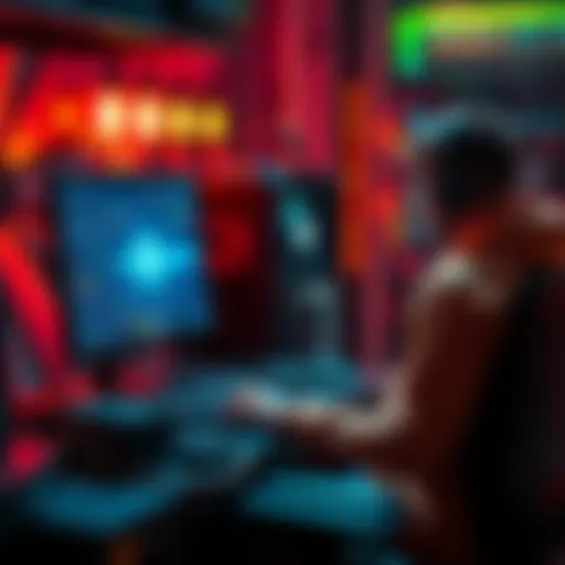 A person sitting at a computer with cryptocurrency mining software open, illustrating the slow pace of mining at 1 hash per minute.