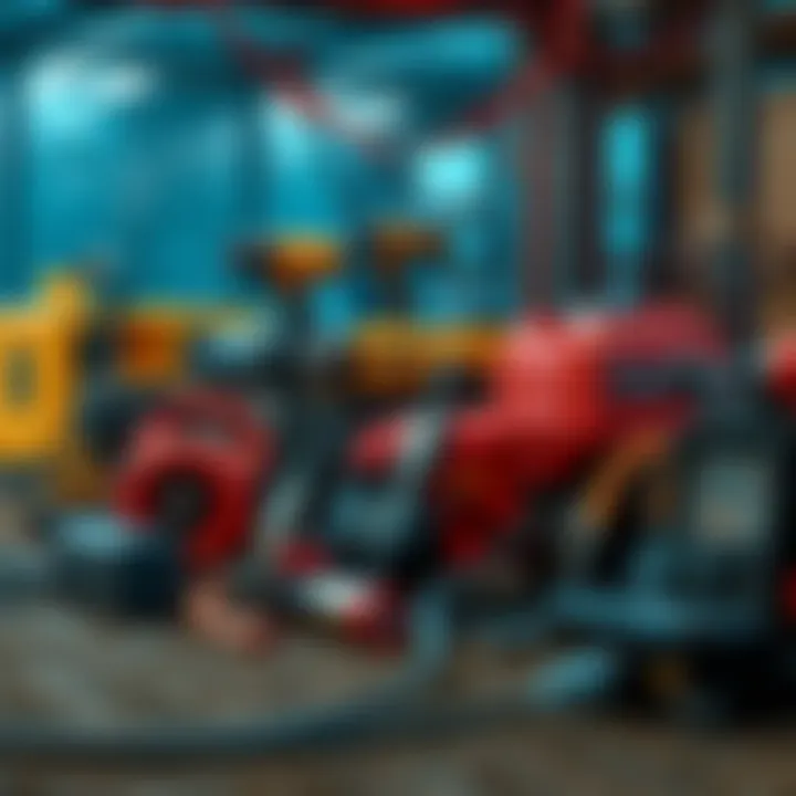 A collection of mining equipment powered by free 120v electricity, showcasing tools and machines used for mining activities.