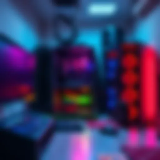 A computer mining rig with multiple GPUs set up in a room, highlighting a budget-friendly XMR mining operation