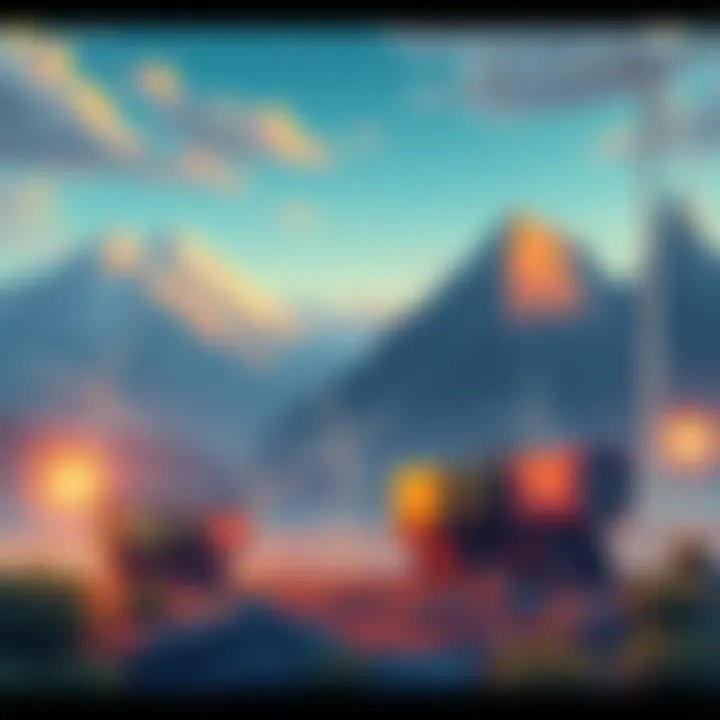 An illustration showcasing mining equipment against a backdrop of Ethiopia and Paraguay, emphasizing renewable energy sources.