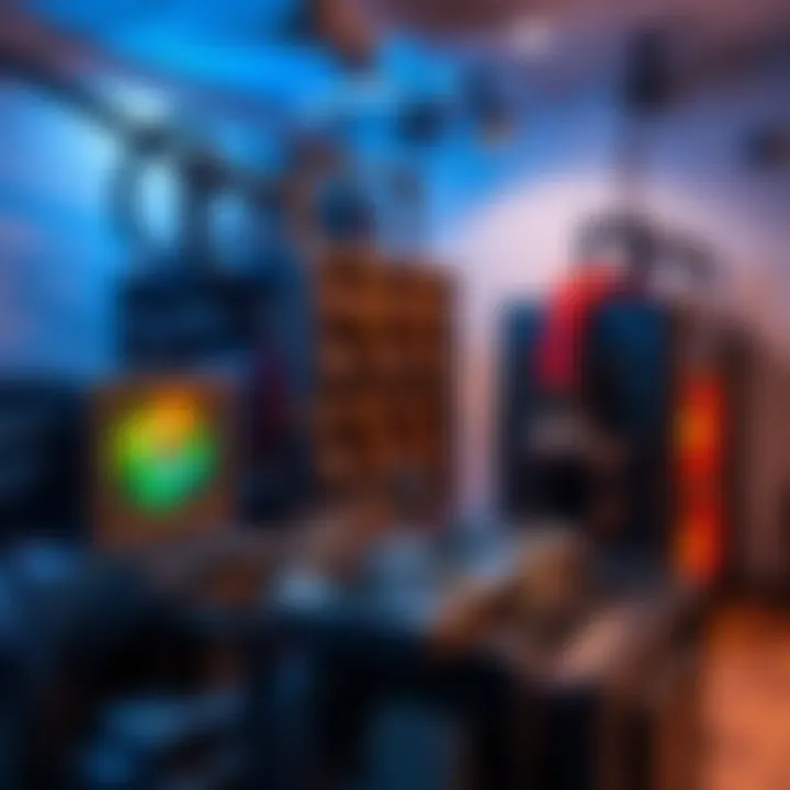 A mining rig with graphics cards set up in a room, showcasing efficient use of electricity for mining cryptocurrencies.