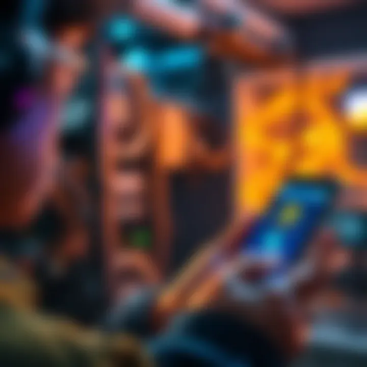 A person using a smartphone with the Pi Network app, focusing on mining cryptocurrency without spending money.