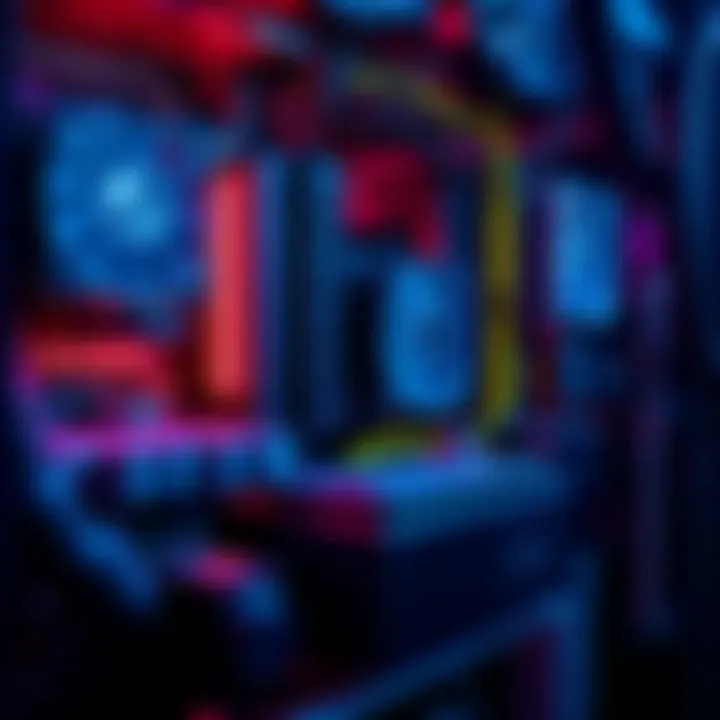 A close-up view of a mining rig with Antminer T9+ and S19 Pro models, highlighting the difference in hardware and performance, with computer components and graphics cards visible.