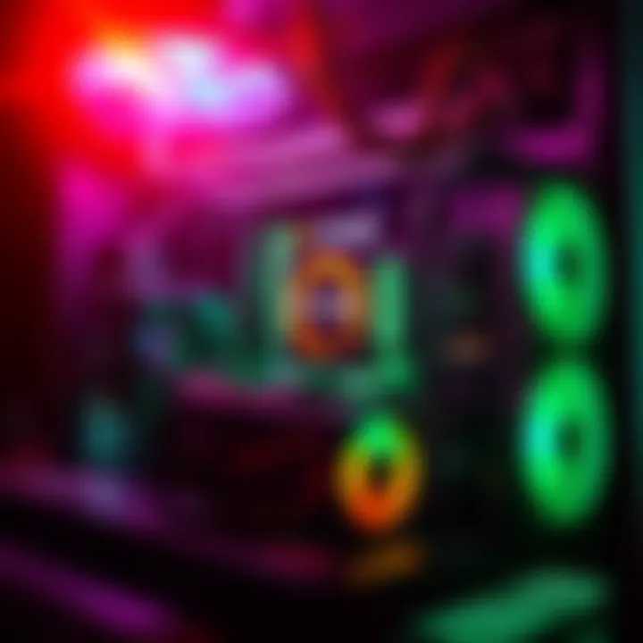 A mining rig featuring a 5060Ti graphics card and Ryzen 7 7700X processor, showcasing hardware for cryptocurrency mining.