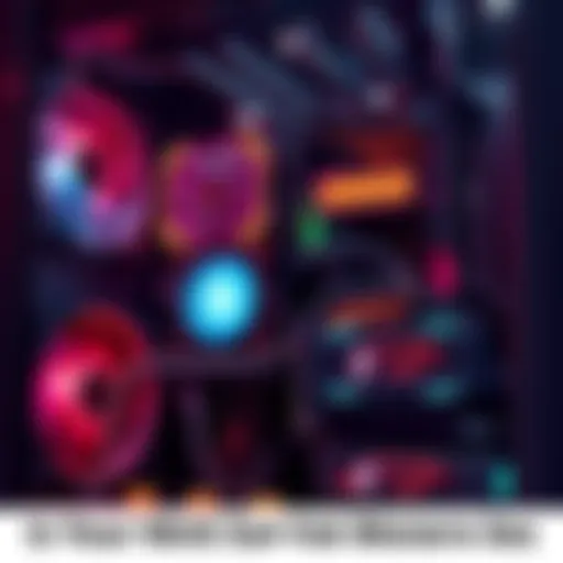 A computer mining rig with multiple graphic cards, all set up for Monero mining. Cables and cooling fans are visible, illustrating an efficient mining operation.