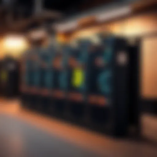 A setup showcasing 10 S19K Pro mining units working together, highlighting the importance of electricity costs for Bitcoin mining.
