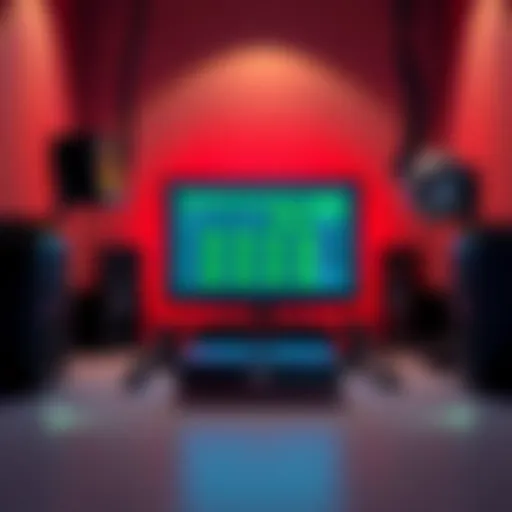 A TVBOX Aquário STV-2000 connected to mining equipment, displaying cryptocurrency mining software on the screen