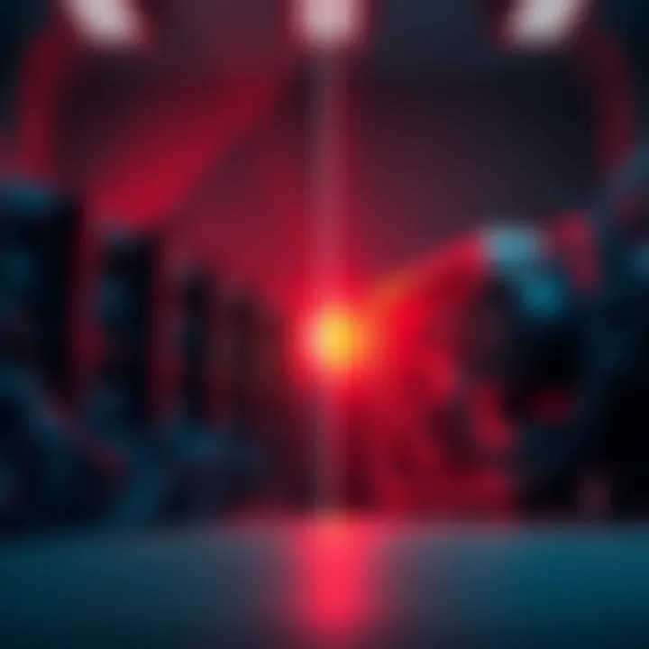 Side-by-side view of 10 parallel mining devices and 1 powerful mining device