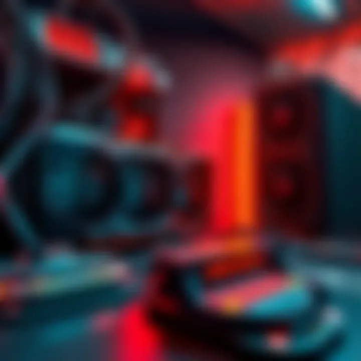 A setup of mining equipment with graphics cards and a power supply for mining Sol cryptocurrency.