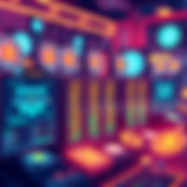 A graphic showing a digital mining operation with miners bidding on hashrate, displays of fast payouts, and a background of digital currency symbols.