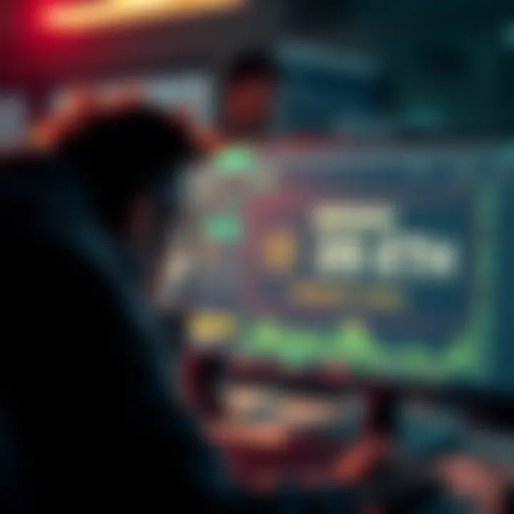 Concerned user looking at a computer screen showing Poloniex exchange with missing 35 ETH message