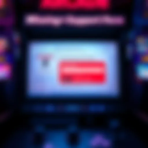 Screenshot of a website showing general chat options with no support form visible for Arcade rewards