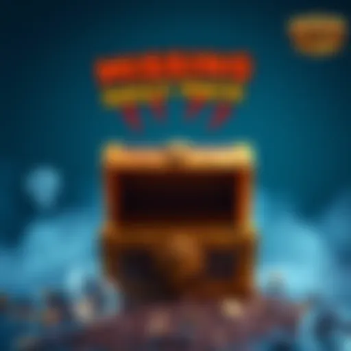 A graphic showing an empty treasure chest with question marks above it, symbolizing the absence of the daily reward pack