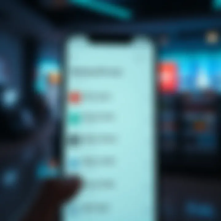 Screenshot showing a mobile app with the gift cards and buy options missing from the menu