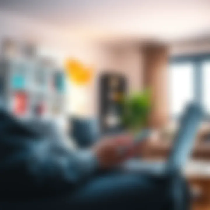 A person troubleshooting a mobile indoor hotspot connection issue with a smartphone and a laptop in a home setting.