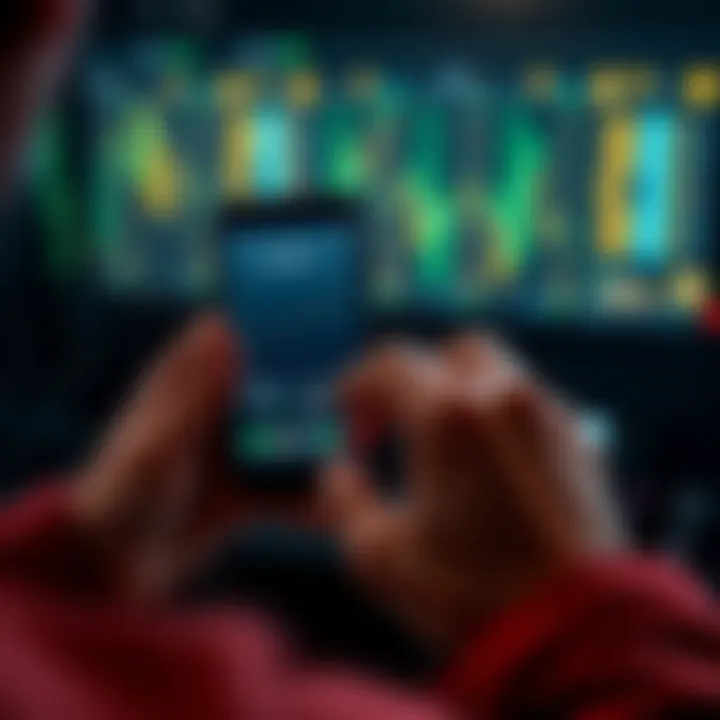 A person setting up a digital wallet on a mobile phone, displaying a mining app interface