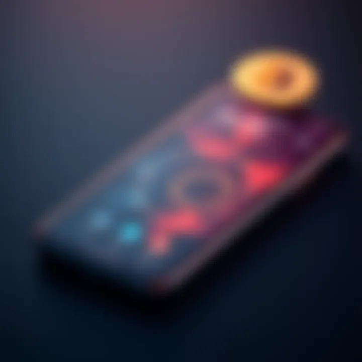 A smartphone displaying a mobile wallet app for managing cryptocurrency securely