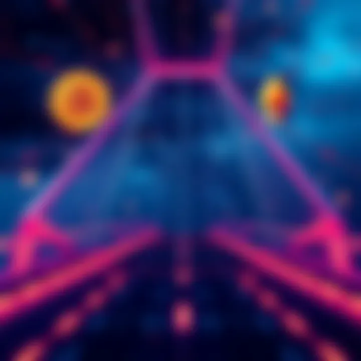 Modern Cryptocurrency Concept A graphic showing a digital bridge with cryptocurrency symbols like Bitcoin and Ethereum, representing innovation and finance connection.