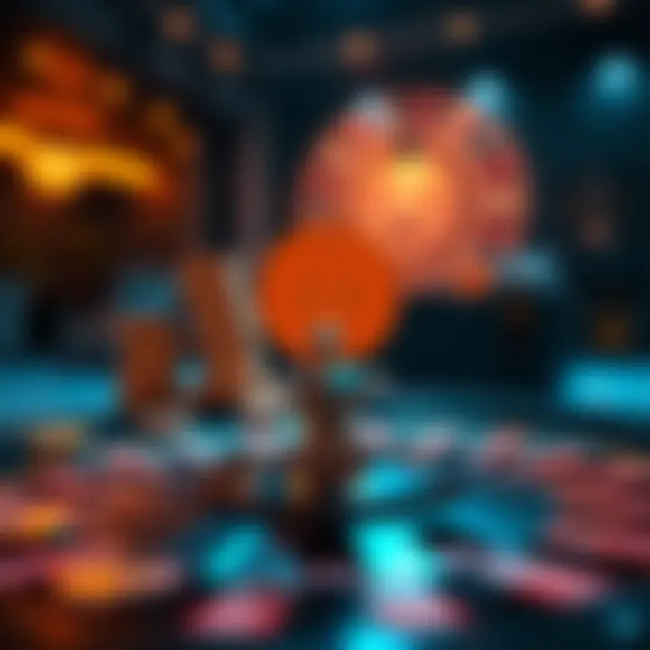 A sleek, modern representation of minimalistic gaming with coin flips and roulette wheel