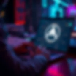 A person using a laptop with a digital wallet interface showing Monero logo, focused on secure transactions.