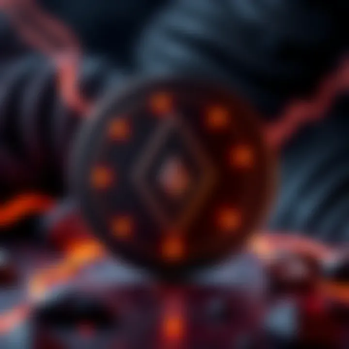 A digital representation of the Monero symbol, with a background of dark and light contrasts, symbolizing privacy and risk in cryptocurrency.