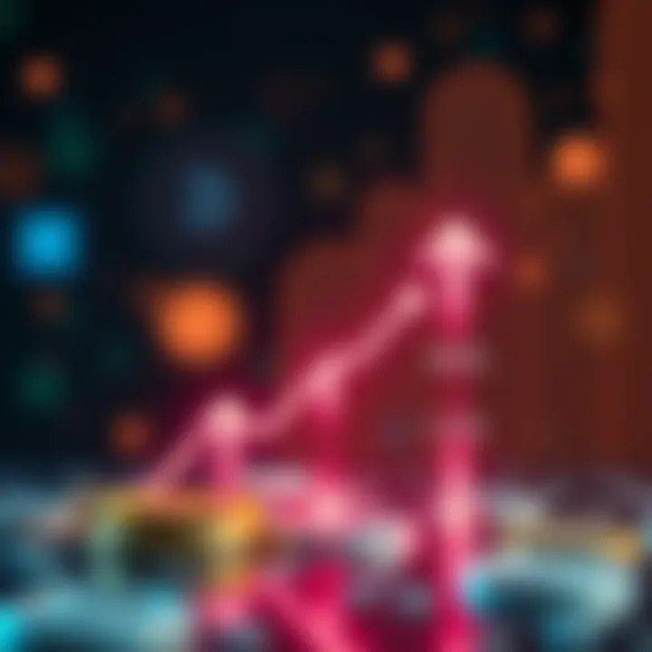 A visual representation of Monero's inflation rates with arrows showing the ideal range of 0.5% to 1.5% and a backdrop of digital currency symbols.