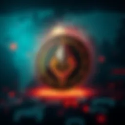 A digital representation of Monero's logo with a backdrop of global map and regulatory symbols, illustrating privacy in the face of regulation.