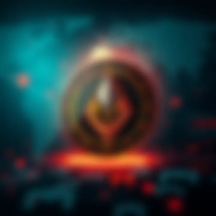 A digital representation of Monero's logo with a backdrop of global map and regulatory symbols, illustrating privacy in the face of regulation.