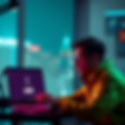 A worried person looking at a laptop with a Cake Wallet interface showing missing Monero funds