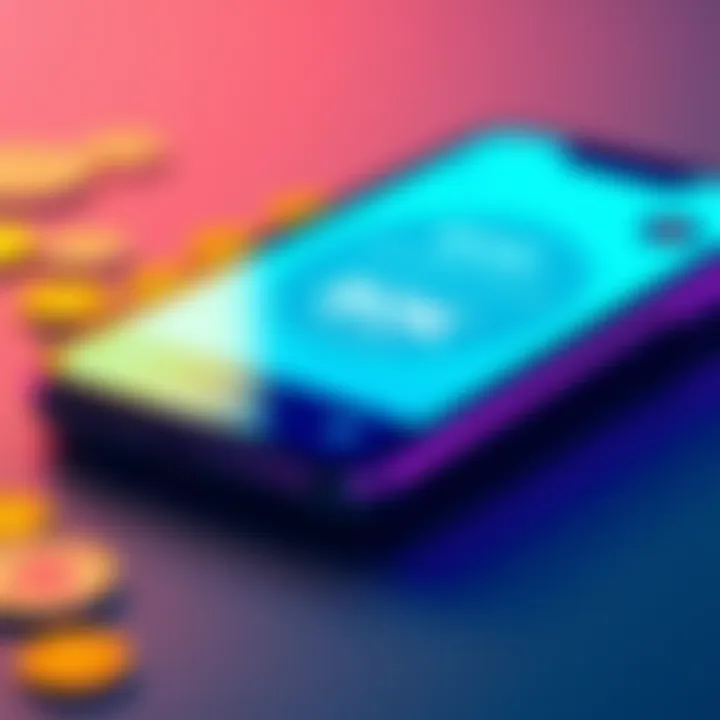 A smartphone displaying a financial app with a balance of funds, symbolizing digital banking security.