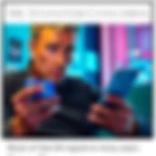 A person looking worried while checking a smartphone showing bank account information, with a Revolut logo visible and a NatWest card beside them.