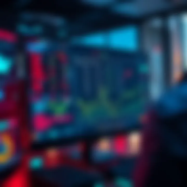 Monitoring Wallet Addresses A computer screen displaying real-time data tracking over 5000 wallet addresses with alerts and charts.