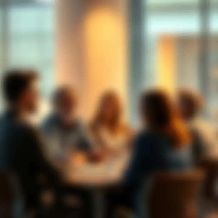 Monthly Discussion Highlights A group of people engaged in a discussion, sharing ideas and opinions during a meeting in June 2026.