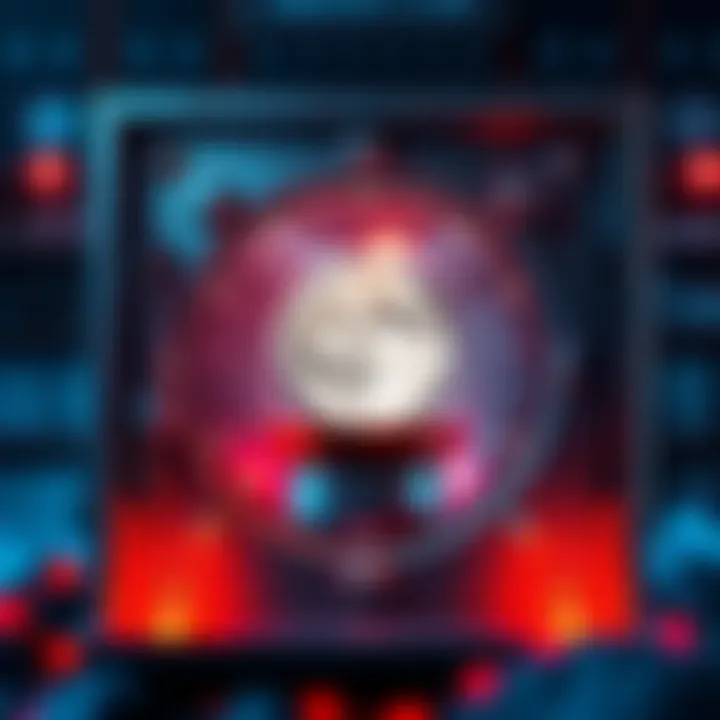 A creative coin box designed like a vault with a mechanical iris, opening to reveal a Moon coin inside.