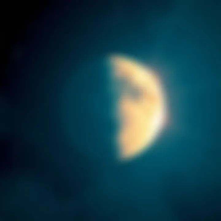 A vibrant depiction of the moon showcasing its phases against a starry night sky