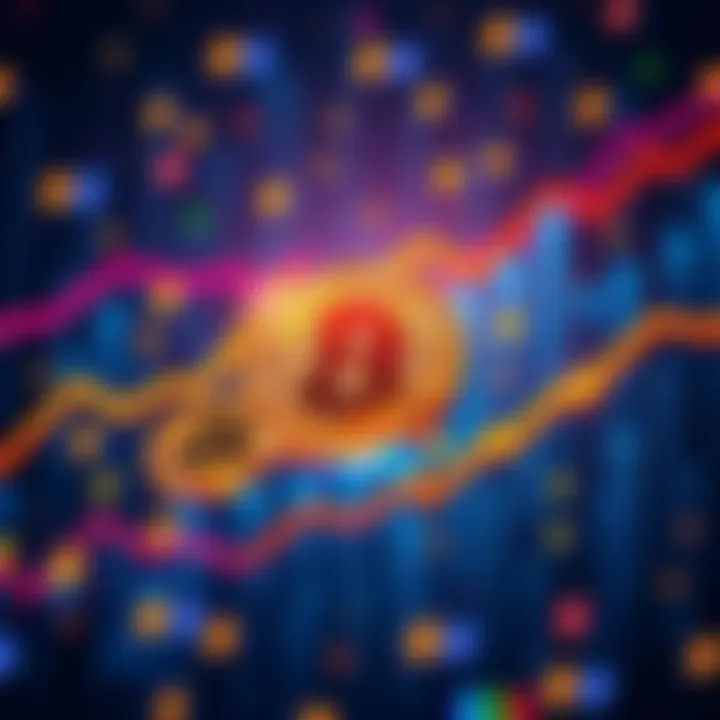 A visual representation of Morgan Stanley's Bitcoin ETF with a low fee structure, featuring Bitcoin symbols and dollar signs to indicate investment growth.